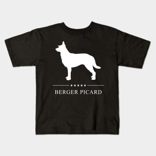 Berger Picard Dog White Silhouette Kids T-Shirt